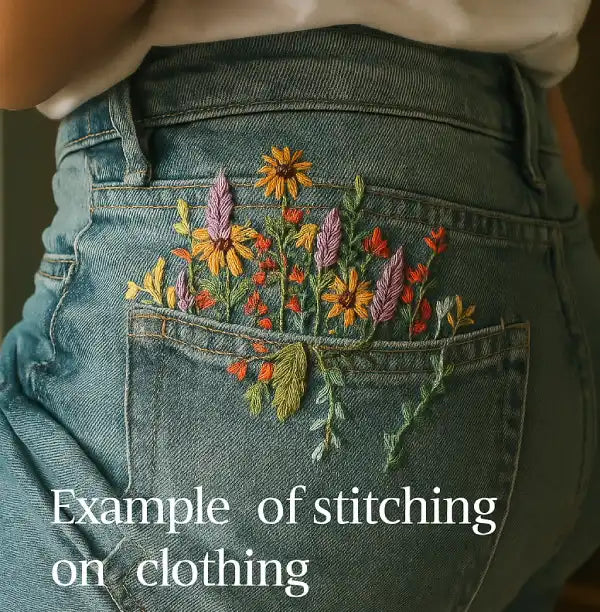Stick & Stitch Transfers for Clothes – 2 Water-Soluble Sheets (50+ Pieces)