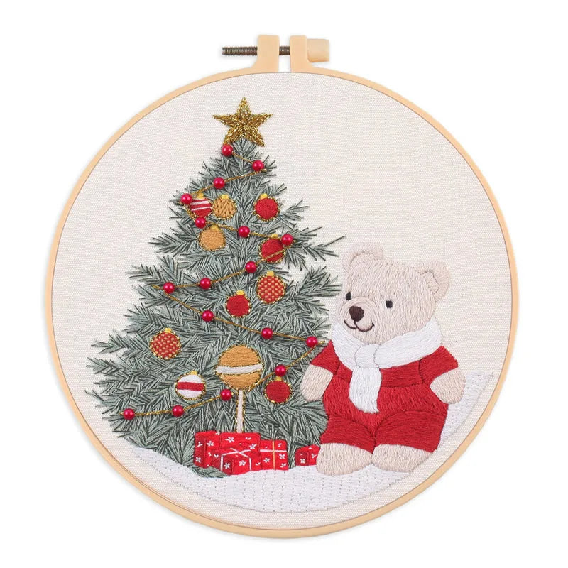 CraftHoop Magical Christmas Deer Embroidery Kit