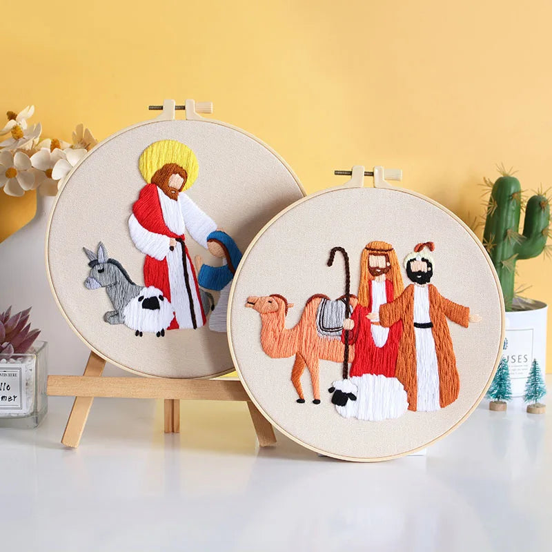 CraftHoop Christmas Nativity Embroidery Kit