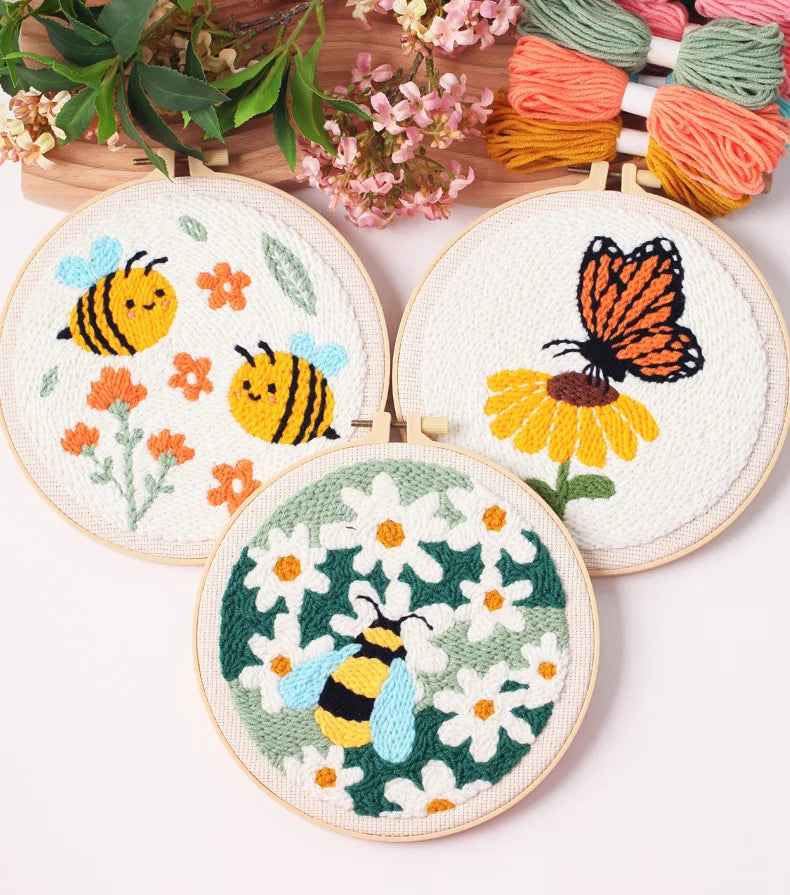 CraftHoop Buzz & Bloom Punch Needle Kit