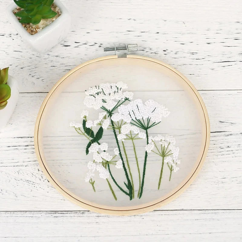 CraftHoop Floral Transparency Embroidery Kit