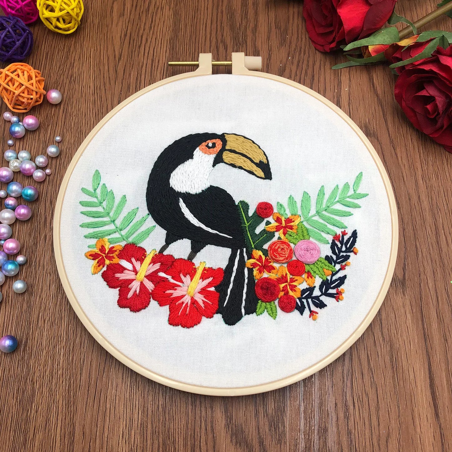 CraftHoop Tropical Toucan Embroidery Kit