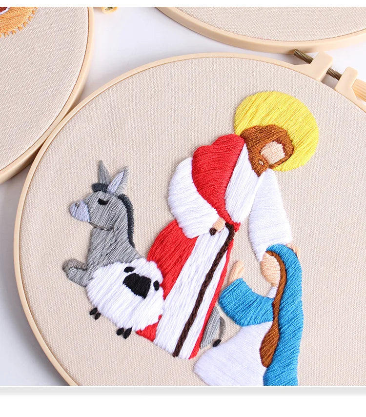 CraftHoop Christmas Nativity Embroidery Kit