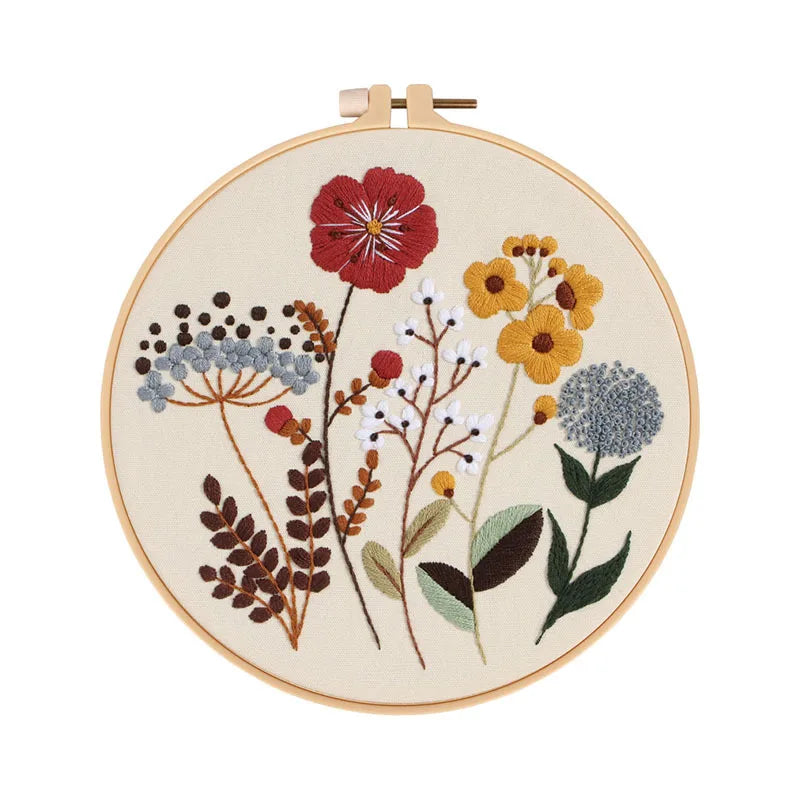 CraftHoop 4-Piece Nature’s Palette Embroidery Set