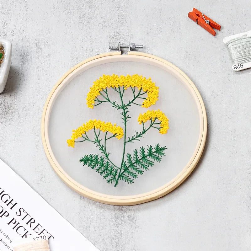 CraftHoop Floral Transparency Embroidery Kit