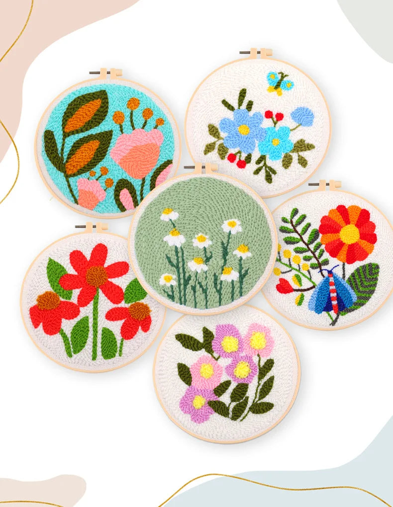 CraftHoop Garden Glow Punch Needle Kit