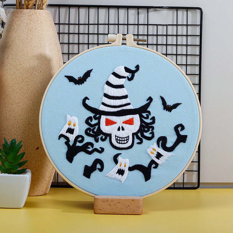 CraftHoop Haunted Fun Halloween Embroidery Kit