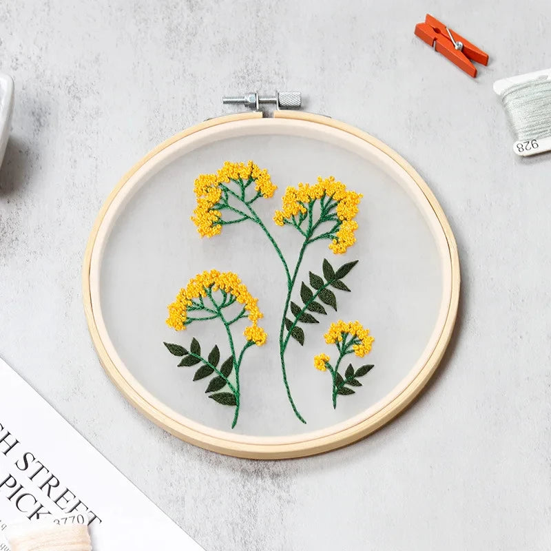 CraftHoop Floral Transparency Embroidery Kit
