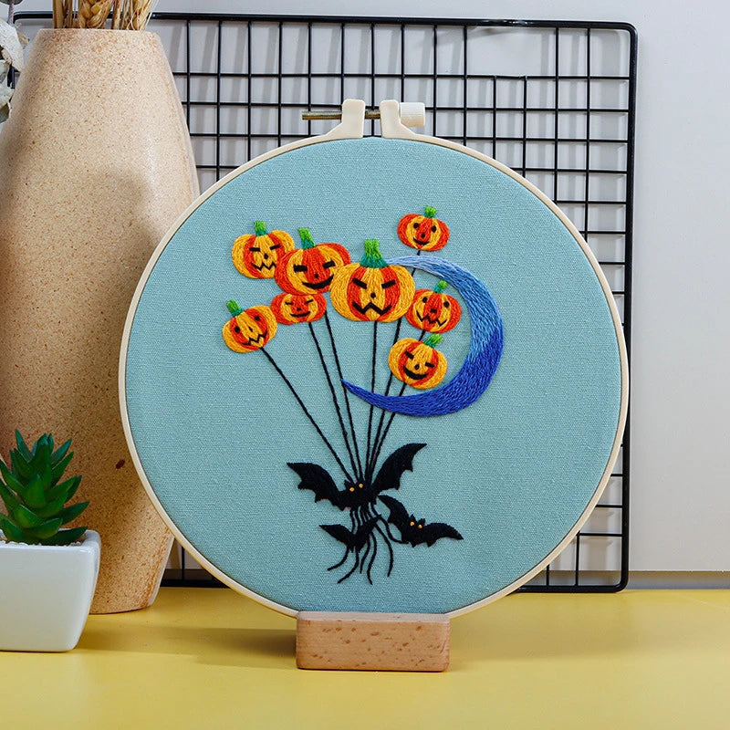 CraftHoop Haunted Fun Halloween Embroidery Kit