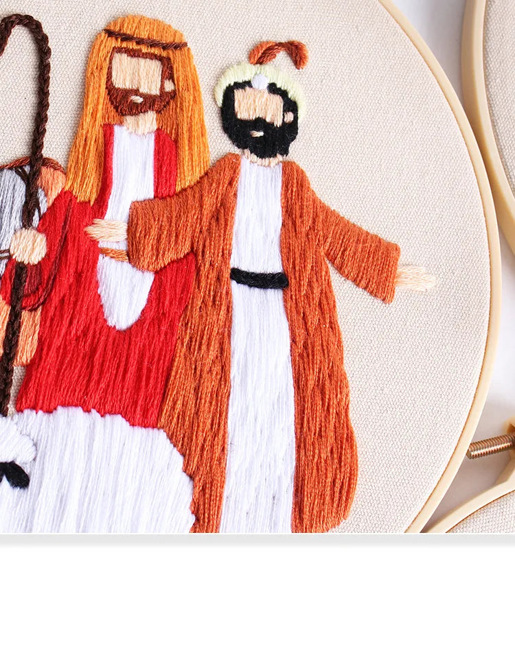 CraftHoop Christmas Nativity Embroidery Kit