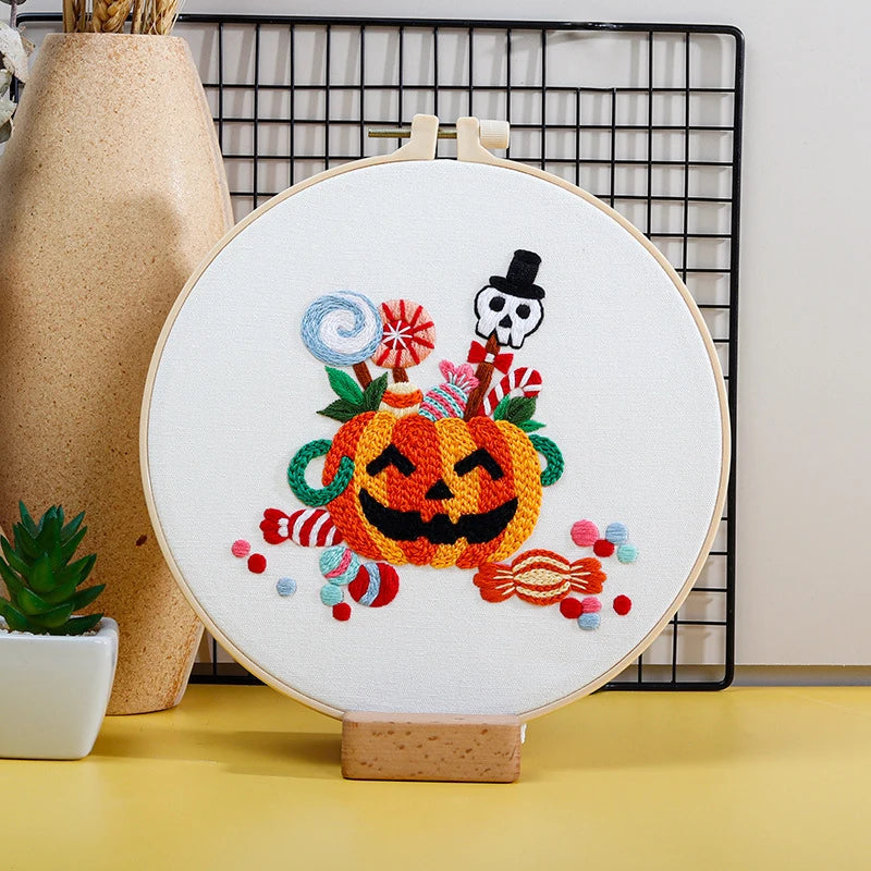 CraftHoop Haunted Fun Halloween Embroidery Kit