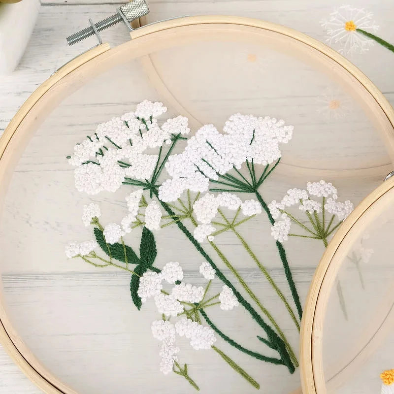 CraftHoop Floral Transparency Embroidery Kit