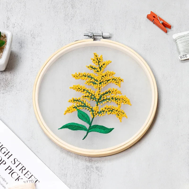 CraftHoop Floral Transparency Embroidery Kit