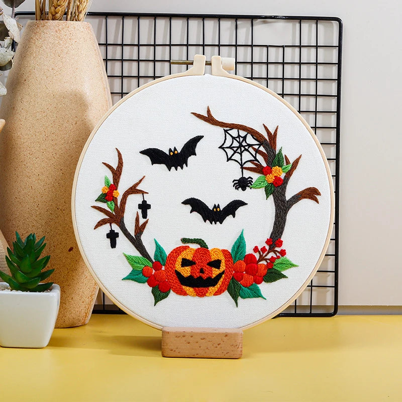 CraftHoop Haunted Fun Halloween Embroidery Kit