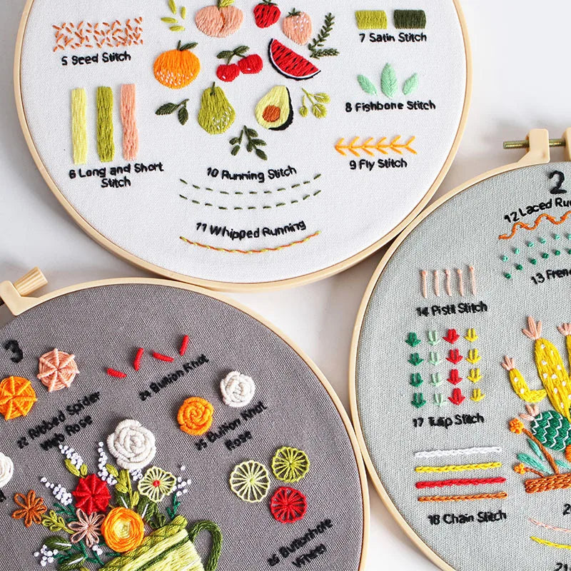CraftHoop Fruit & Floral Beginner Stitch Kit
