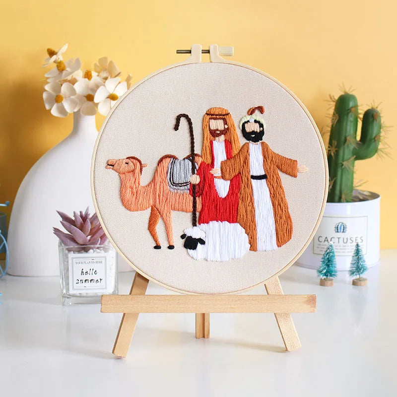 CraftHoop Christmas Nativity Embroidery Kit