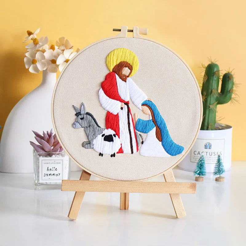 CraftHoop Christmas Nativity Embroidery Kit