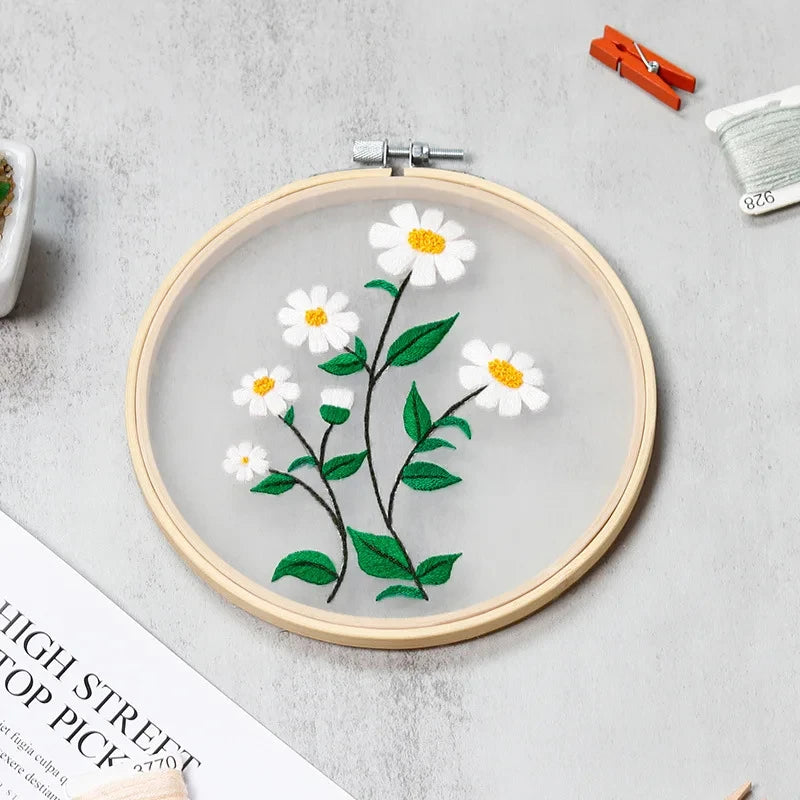 CraftHoop Floral Transparency Embroidery Kit