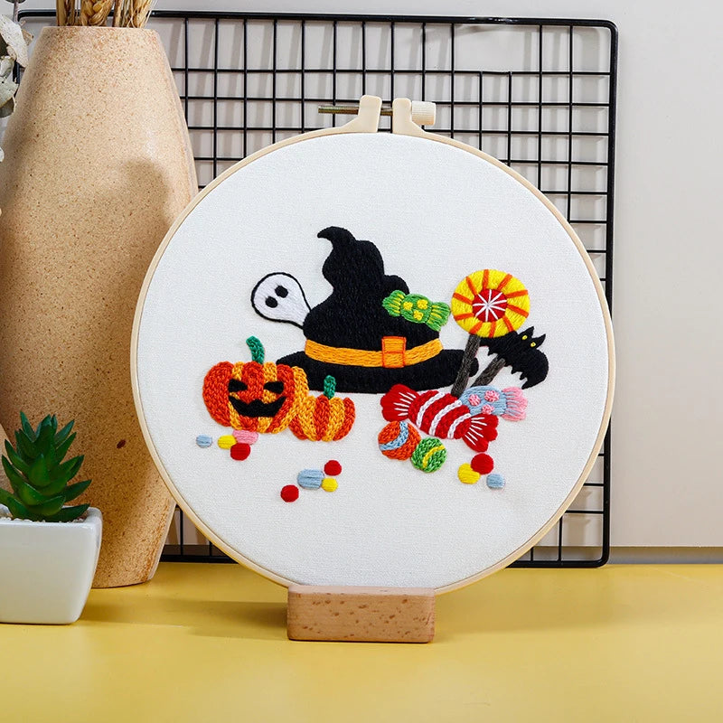 CraftHoop Haunted Fun Halloween Embroidery Kit