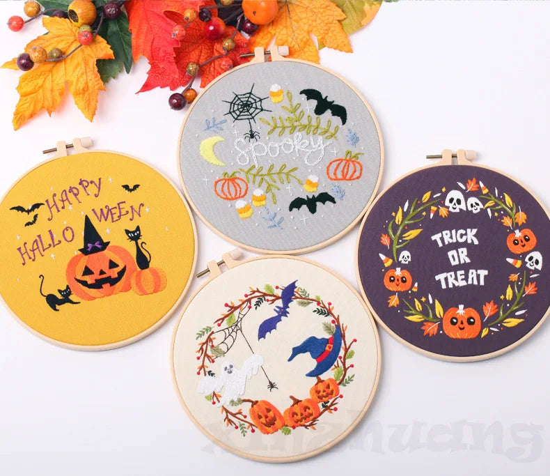 CraftHoop Halloween Spirit Embroidery Kit