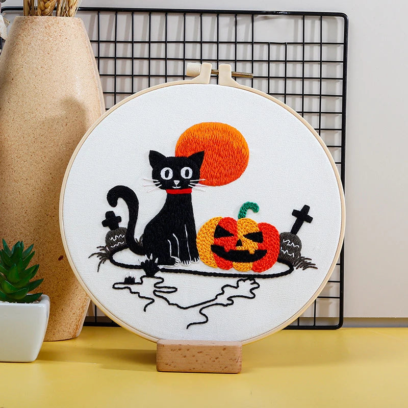 CraftHoop Haunted Fun Halloween Embroidery Kit