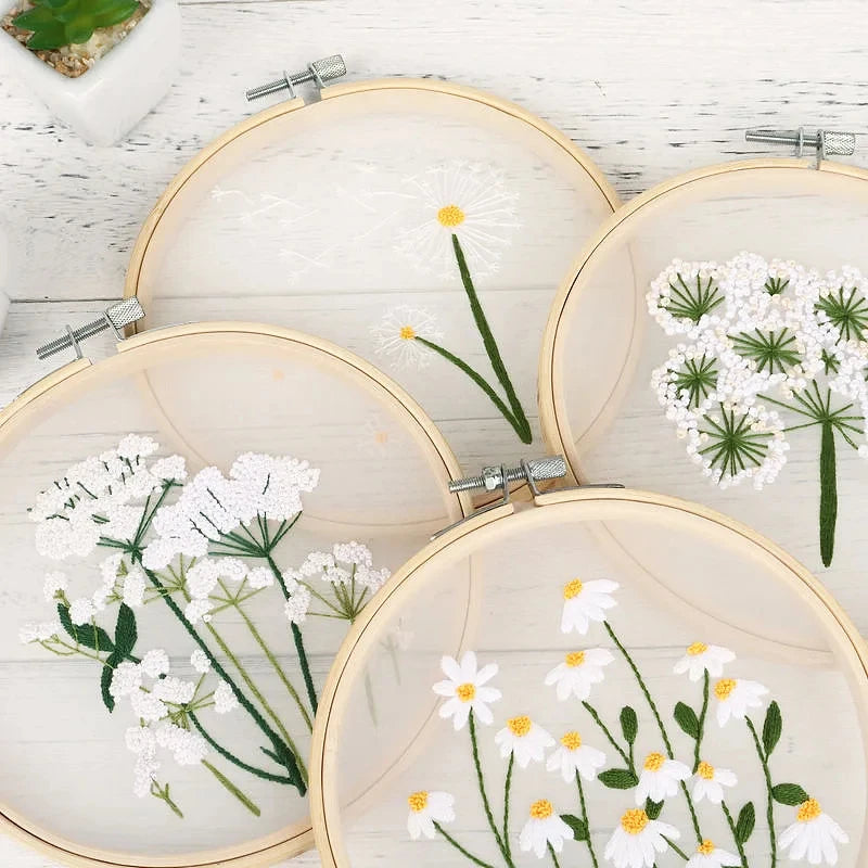 CraftHoop Floral Transparency Embroidery Kit