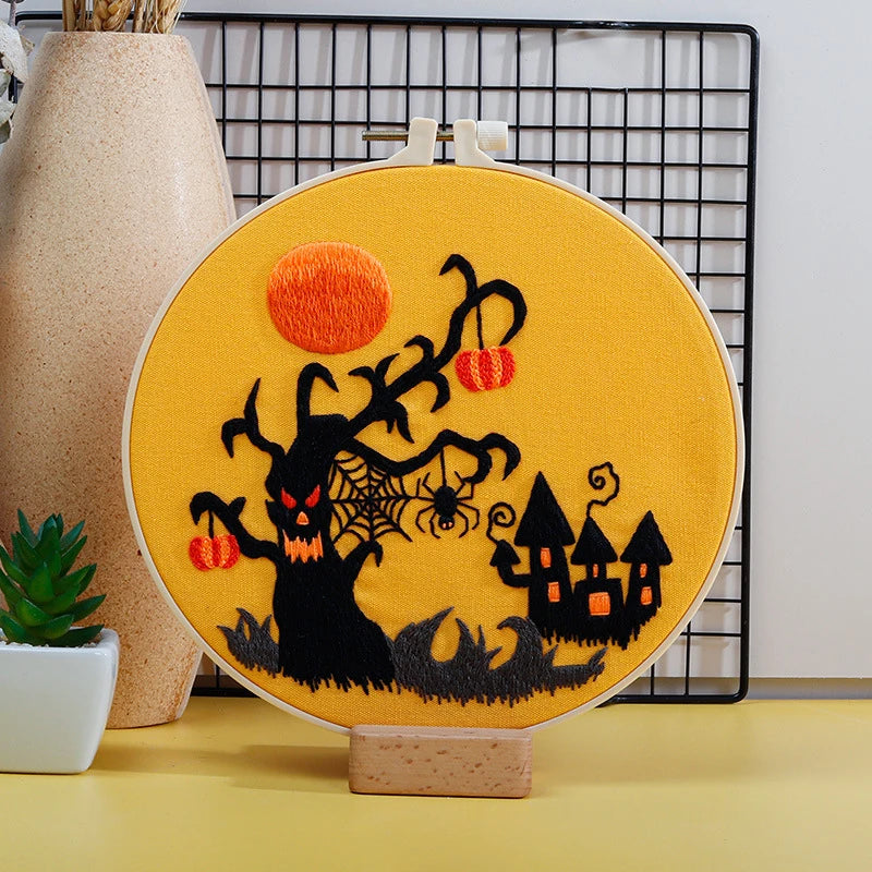 CraftHoop Haunted Fun Halloween Embroidery Kit