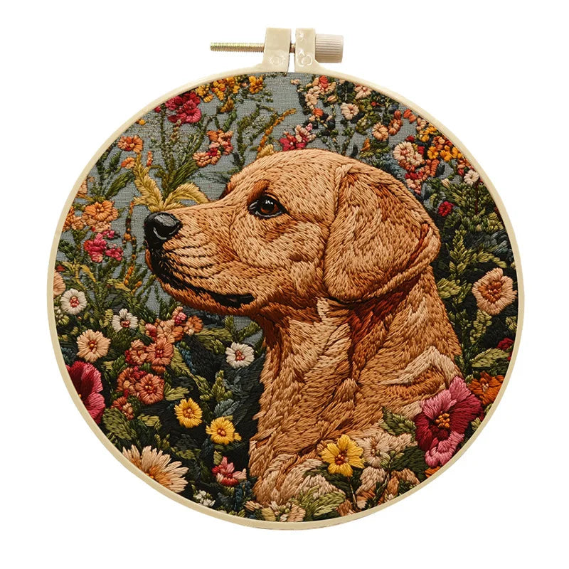 CraftHoop Furry Friends Embroidery Kit