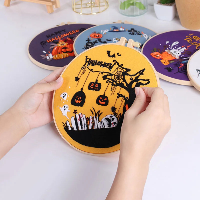 CraftHoop Halloween Magic Embroidery Kit