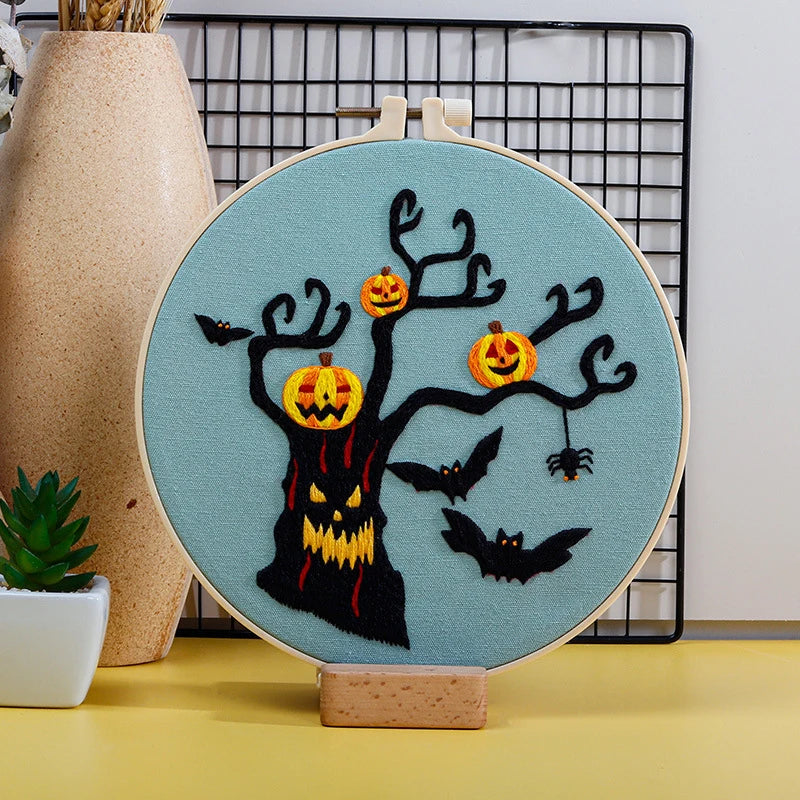 CraftHoop Haunted Fun Halloween Embroidery Kit