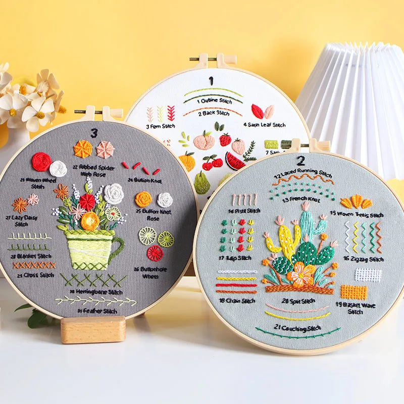 CraftHoop Fruit & Floral Beginner Stitch Kit