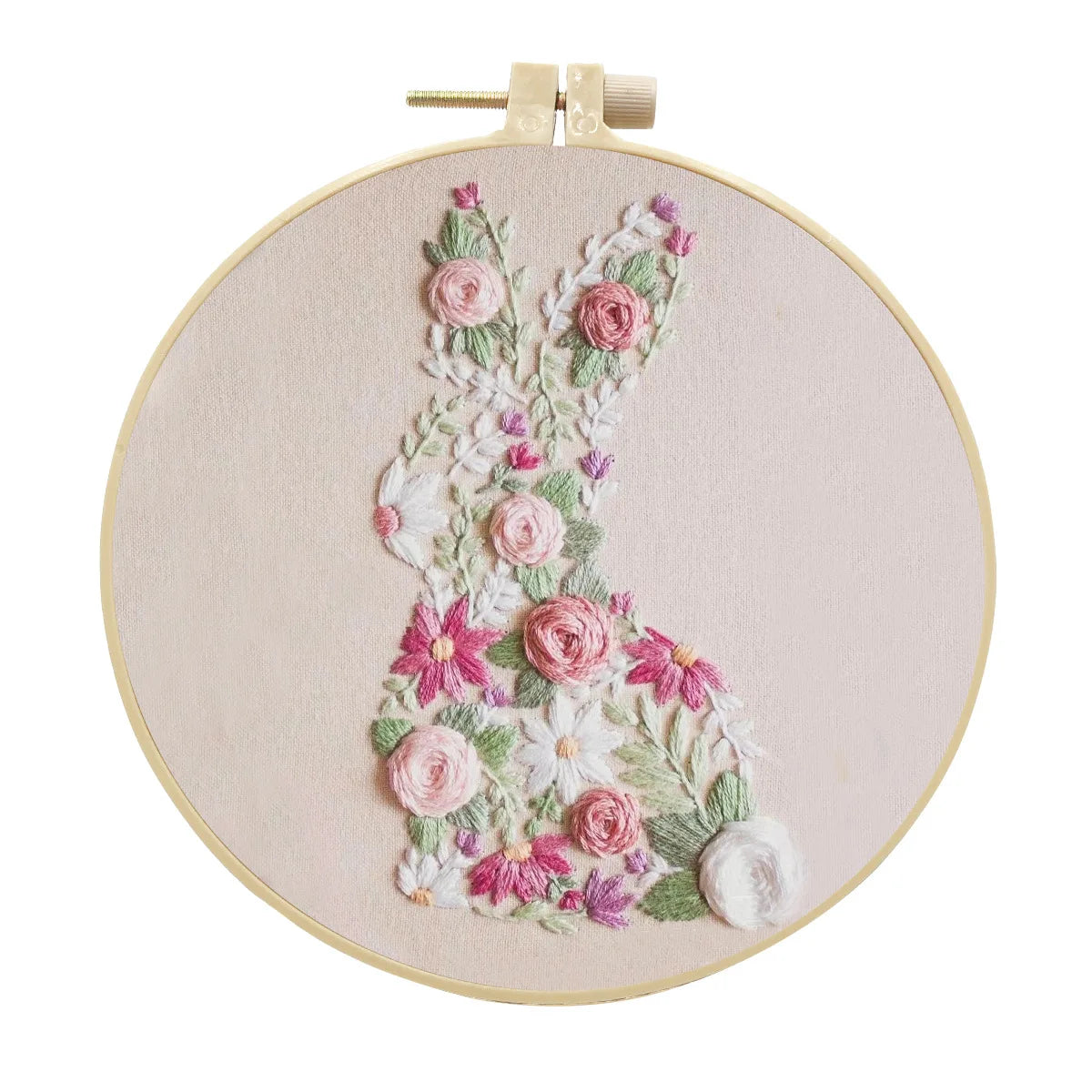 CraftHoop Easter Floral Bunny Embroidery Kit