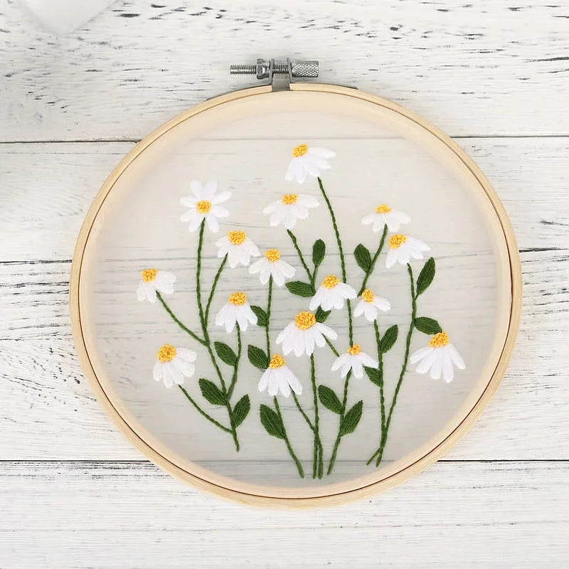 CraftHoop Floral Transparency Embroidery Kit
