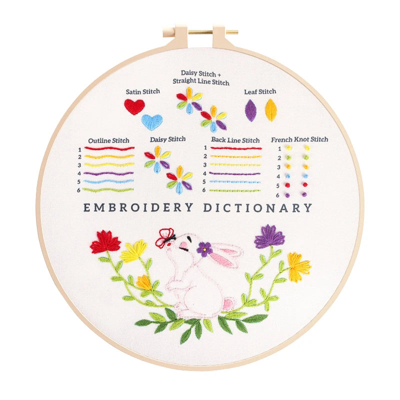 CraftHoop 3-Piece Embroidery Dictionary for Kids & Beginners