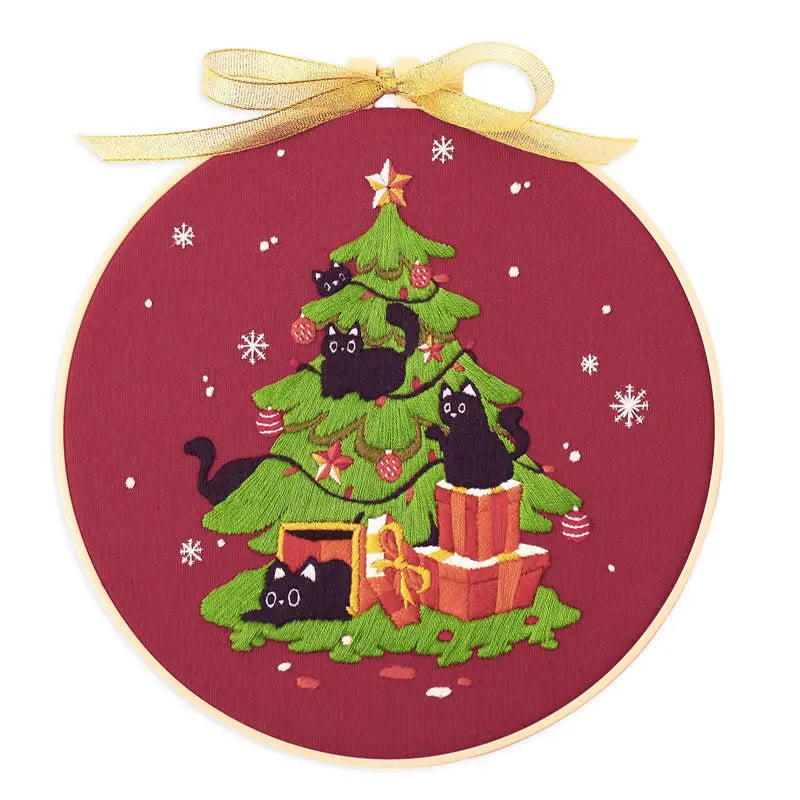 CraftHoop Christmas Cheer Embroidery Kit