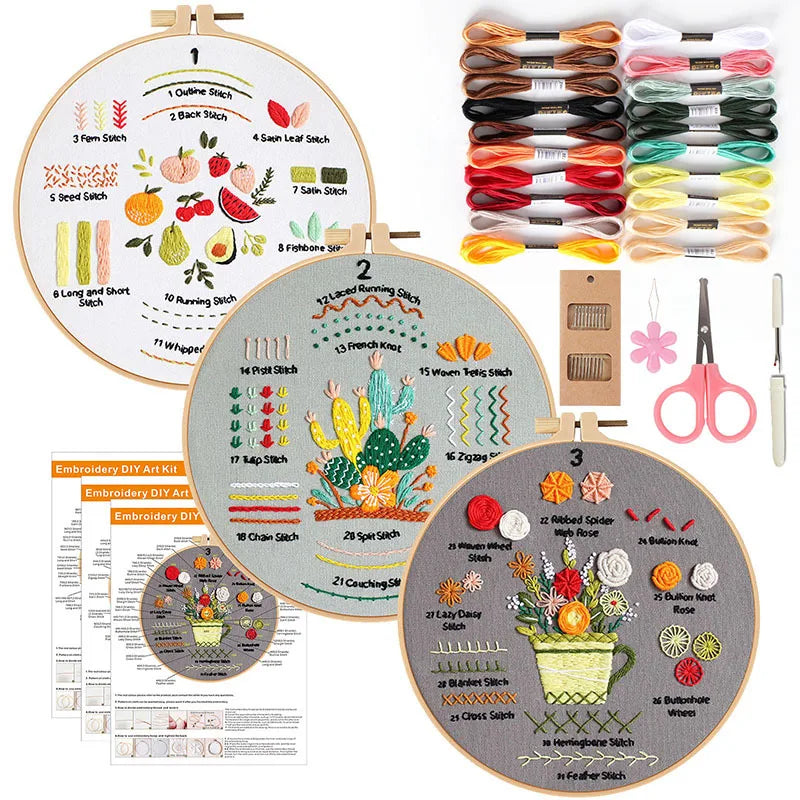 CraftHoop Fruit & Floral Beginner Stitch Kit