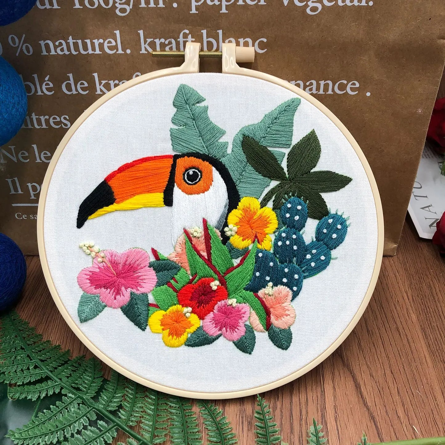 CraftHoop Tropical Toucan Embroidery Kit