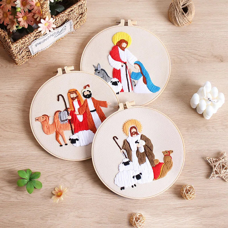 CraftHoop Christmas Nativity Embroidery Kit