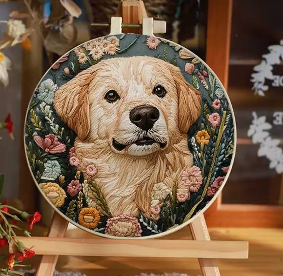 CraftHoop Furry Friends Embroidery Kit