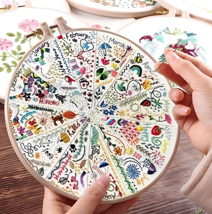 CraftHoop Advent of 12 Months Embroidery Kit