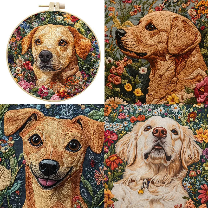 CraftHoop Furry Friends Embroidery Kit