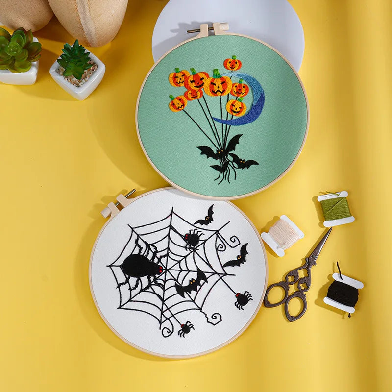 CraftHoop Haunted Fun Halloween Embroidery Kit