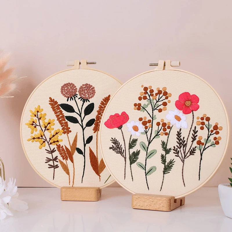 CraftHoop 4-Piece Nature’s Palette Embroidery Set
