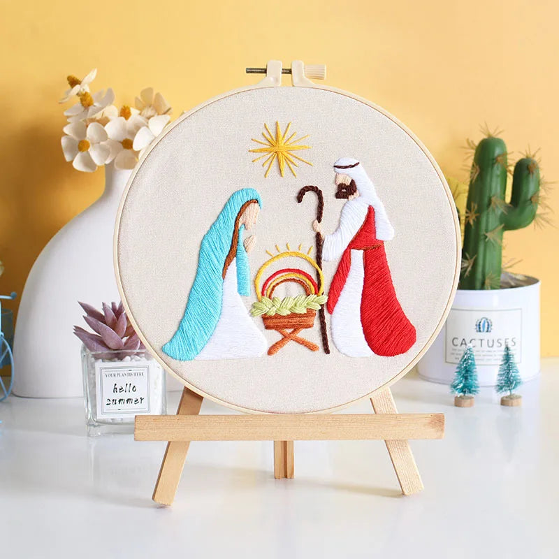 CraftHoop Christmas Nativity Embroidery Kit
