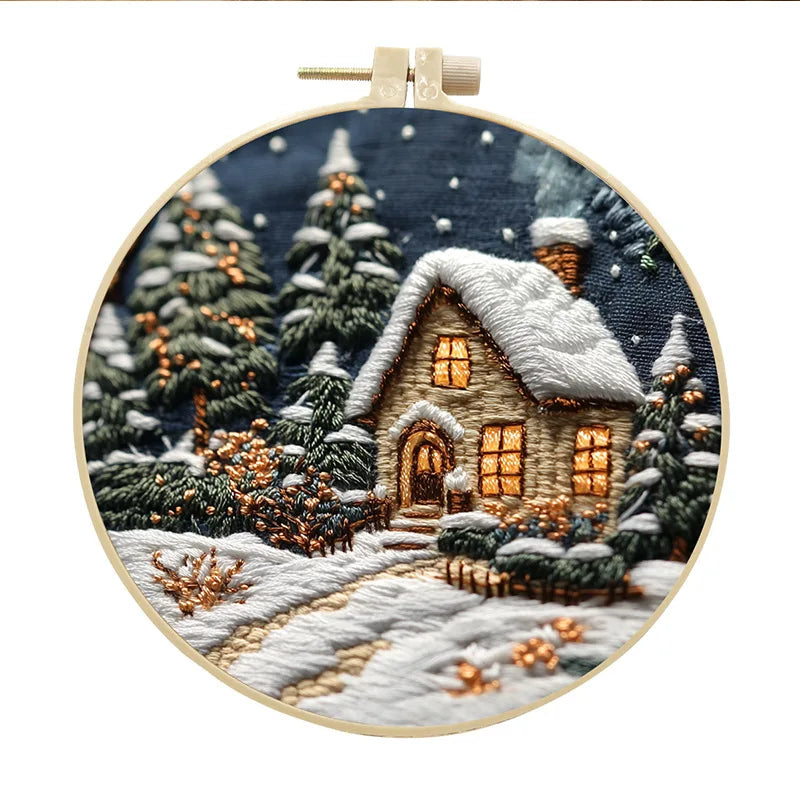 CraftHoop Winter Snowland Embroidery Kit