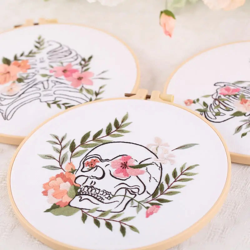 CraftHoop Floral Anatomy Embroidery Kit