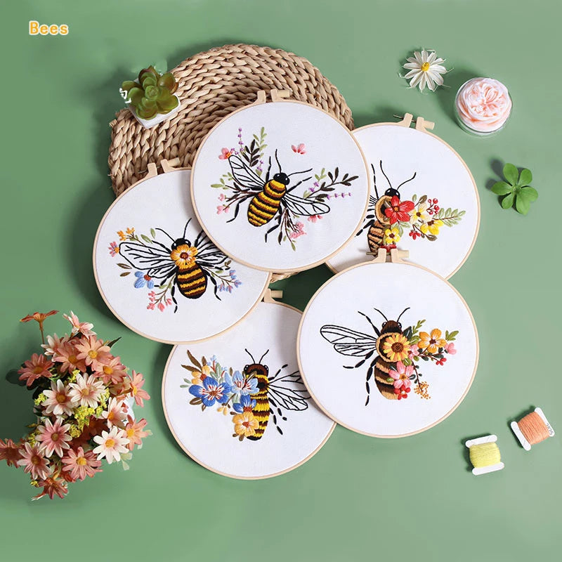 CraftHoop Bee & Blossom Embroidery Kit