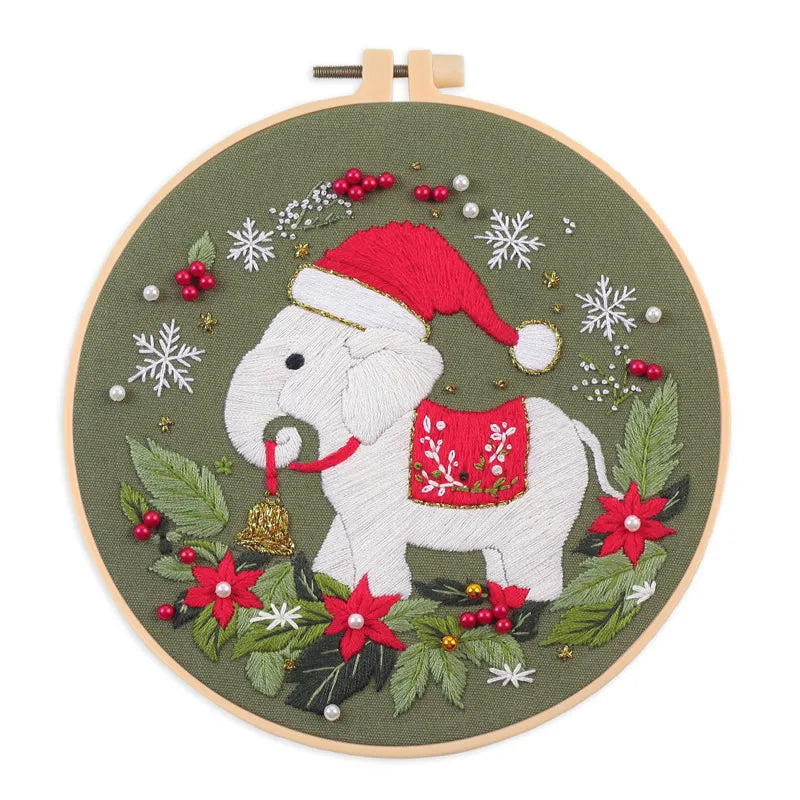 CraftHoop Magical Christmas Deer Embroidery Kit
