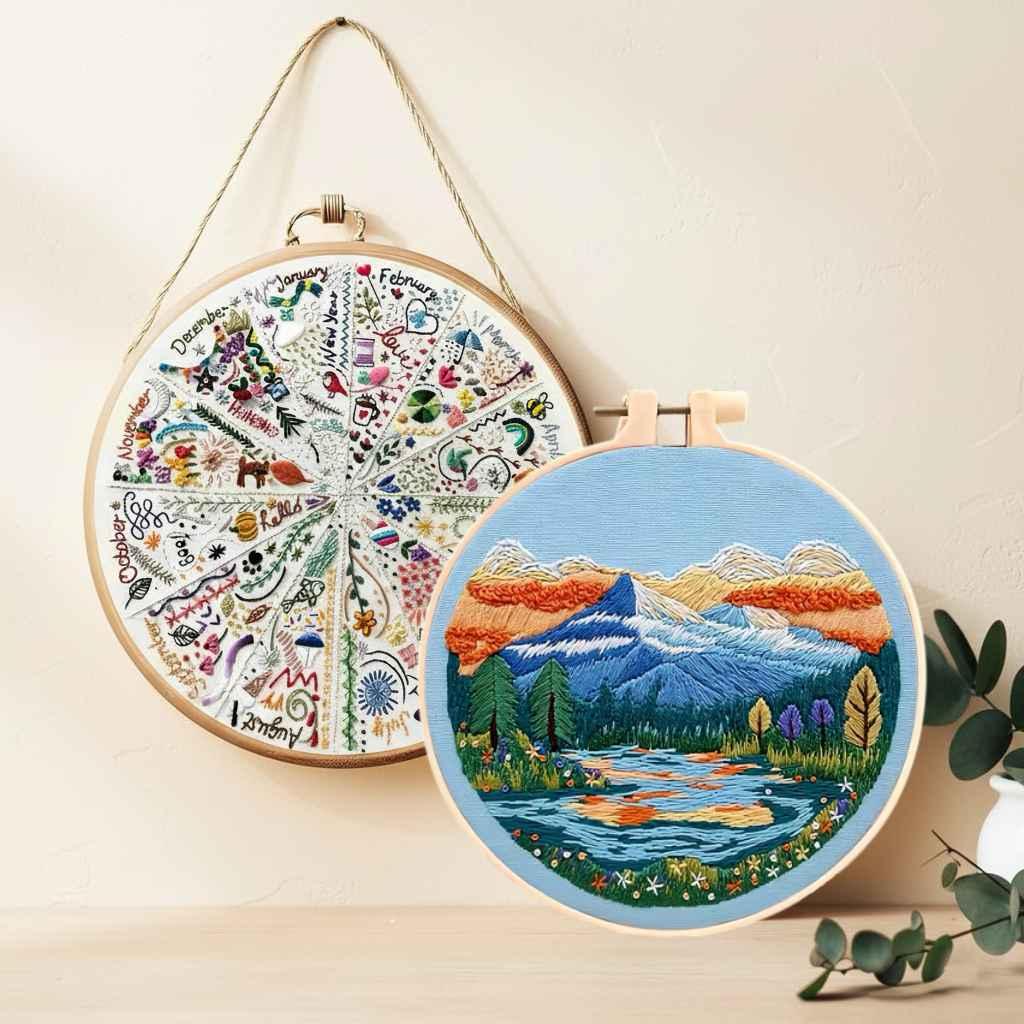 CraftHoop Advent of 12 Months Embroidery Kit