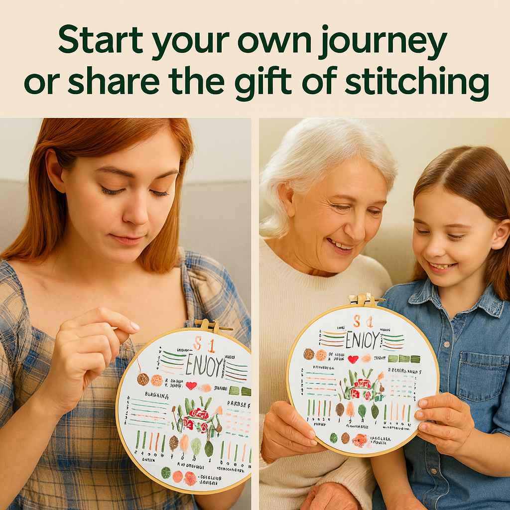 CraftHoop Beginner’s 3-Piece Embroidery Starter Kit